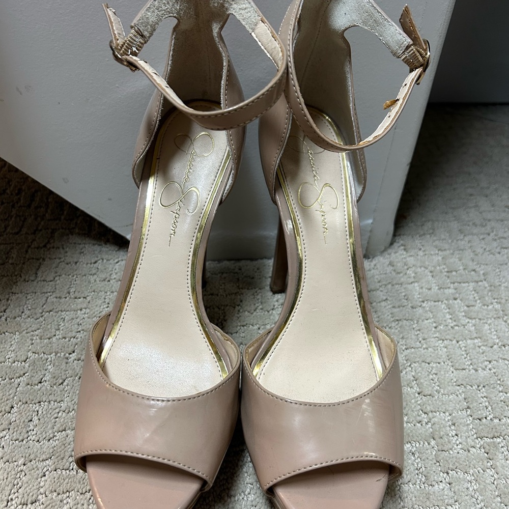 Jessica Simpson Blush Open-Toe Ankle-Strap Heels